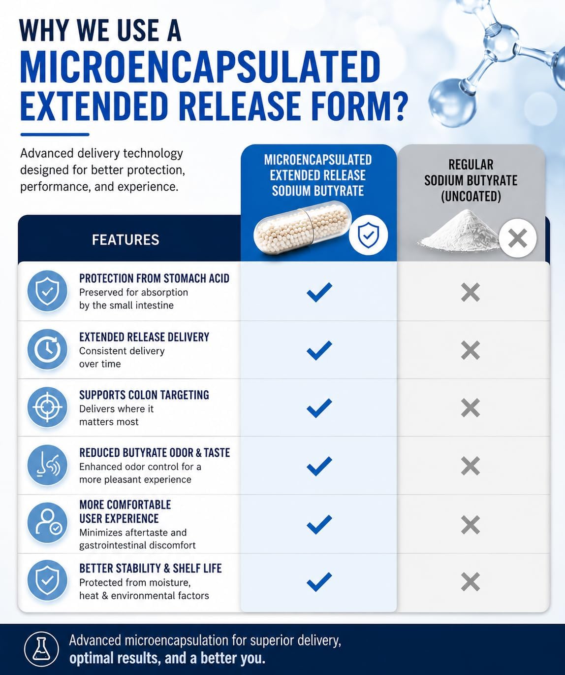 Sodium Butyrate Supplement | 120 Extended-Release Capsules | 300mg | Micro-Encapsulated Formulation