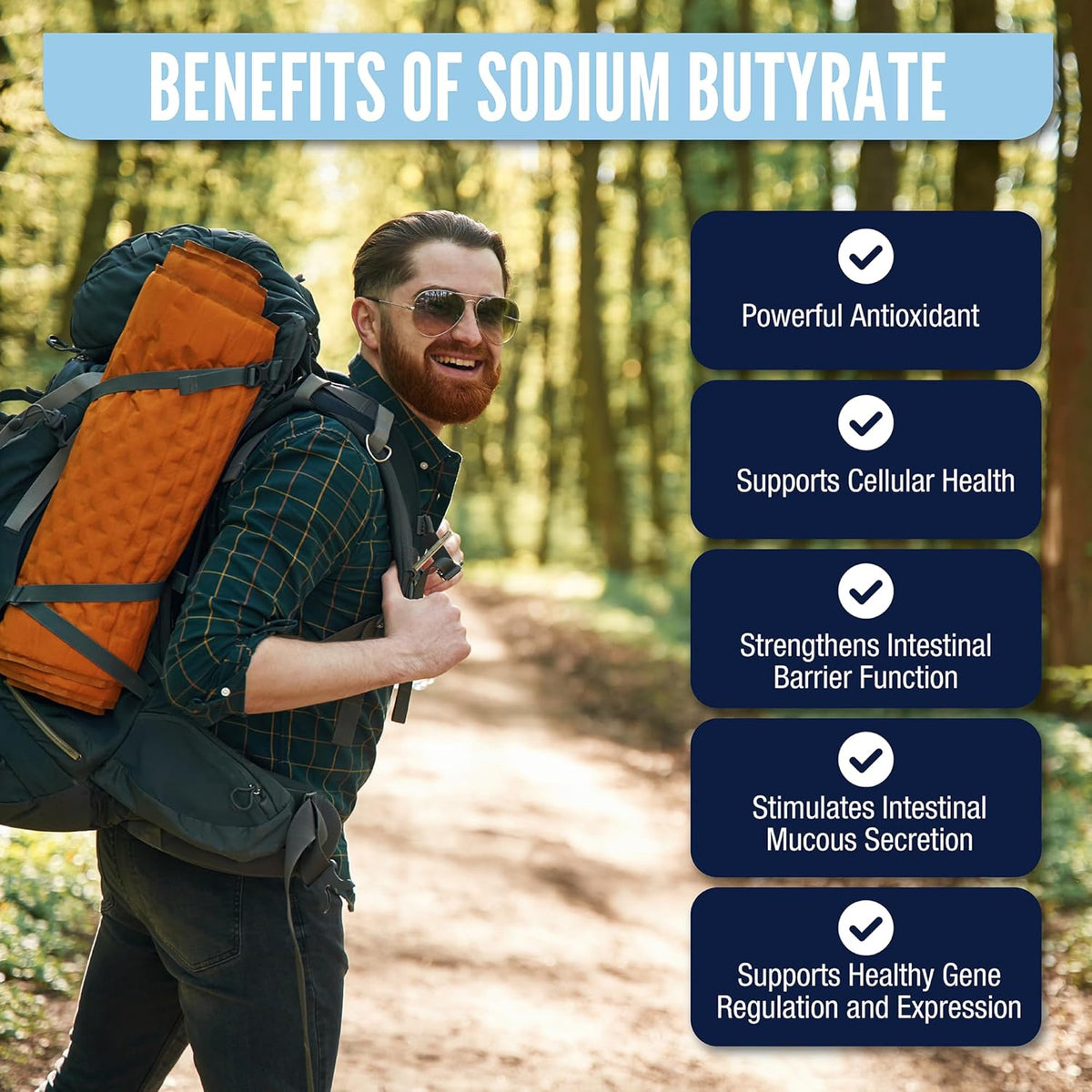 Sodium Butyrate Supplement | 120 Extended-Release Capsules | 300mg | Micro-Granule Formulation