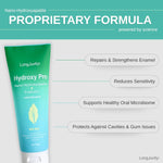 LongJuvity Hydroxy Pro Nano Hydroxyapatite + Probiotic Toothpaste - Fluoride Free