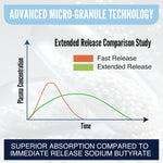 Sodium Butyrate Supplement | 120 Extended-Release Capsules | 300mg | Micro-Granule Formulation