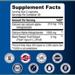Calcium AKG Supplement | 60 Enteric Coated Capsules | 500mg