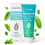 LongJuvity Hydroxy Pro Nano Hydroxyapatite + Probiotic Toothpaste - Fluoride Free