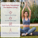 LongJuvity Urolithin A Supplement (500mg) – Mitochondrial Supplement for Healthy Aging – Pure, High-Potency Mitophagy Activator – Lab Tested Postbiotic (60 Capsules)